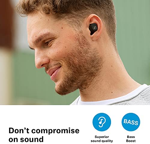 Sennheiser CX Plus True Wireless Earbuds - Bluetooth In-Ear Headphones for Music and Calls with Active Noise Cancellation, Customizable Touch Controls, IPX4 and 24-hour Battery Life - White - Image 2